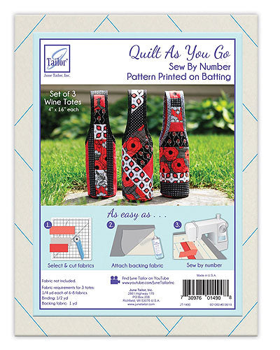 Quilt As You Go Preprinted Wine Totes