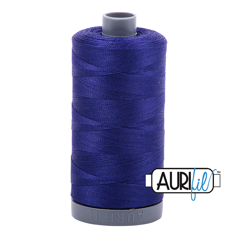 Aurifil Mako 28wt Cotton 750 m (820 yd.) spool - 1200 Blue Violet