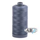 Aurifil Mako 28wt Cotton 750 m (820 yd.) spool - 1246 Dark Grey