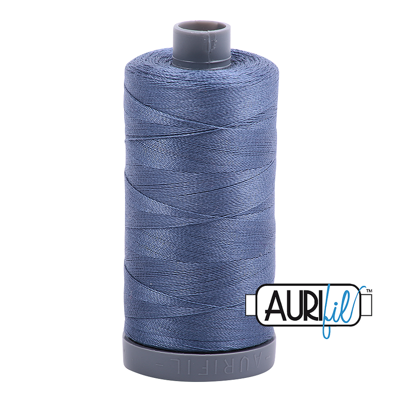 Aurifil Mako 28wt Cotton 750 m (820 yd.) spool - 1248 Dark Grey Blue