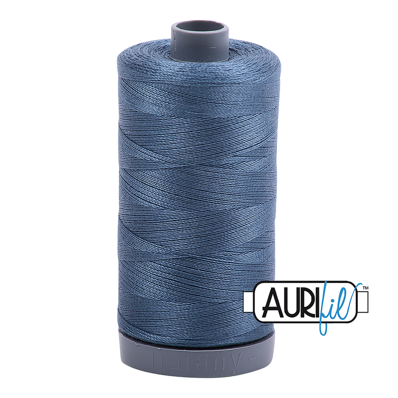 Aurifil Mako 28wt Cotton 750 m (820 yd.) spool - 1310 Medium Blue Grey