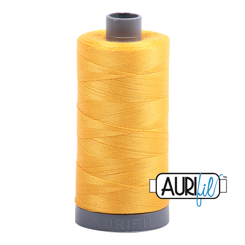 Aurifil Mako 28wt Cotton 750 m (820 yd.) spool - 2135 Yellow