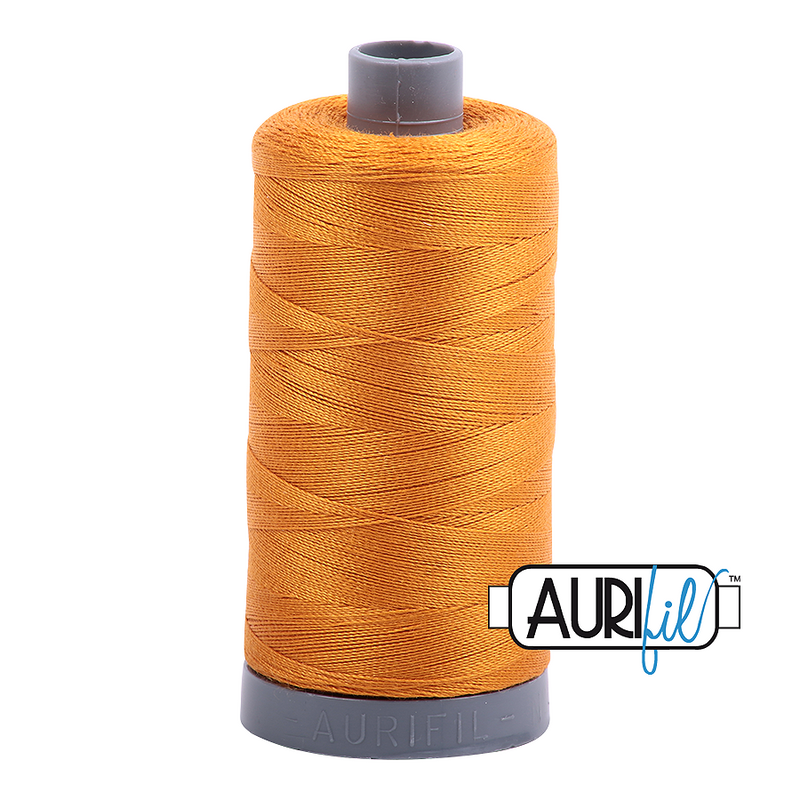 Aurifil Mako 28wt Cotton 750 m (820 yd.) spool - 2140 Orange Mustard
