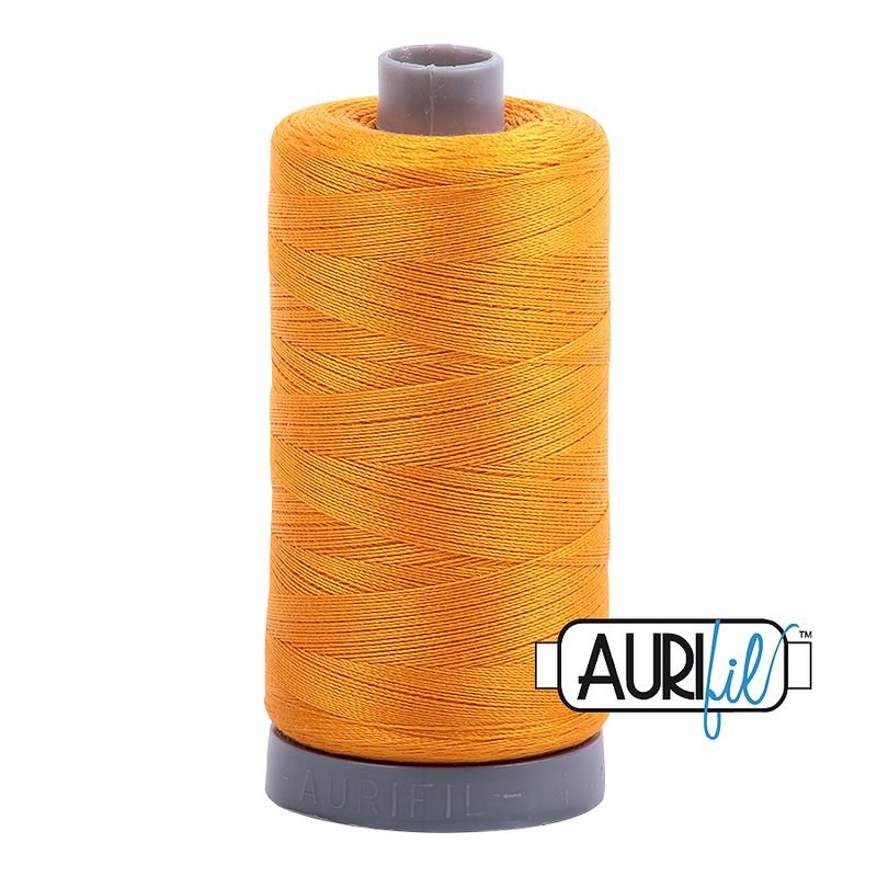 Aurifil Mako 28wt Cotton 750 m (820 yd.) spool - 2145 Yellow Orange