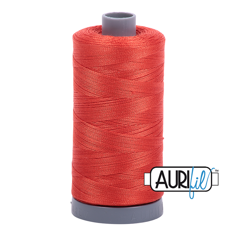 Aurifil Mako 28wt Cotton 750 m (820 yd.) spool - 2245 Red Orange