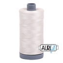 Aurifil Mako 28wt Cotton 750 m (820 yd.) spool - 2309 Silver White