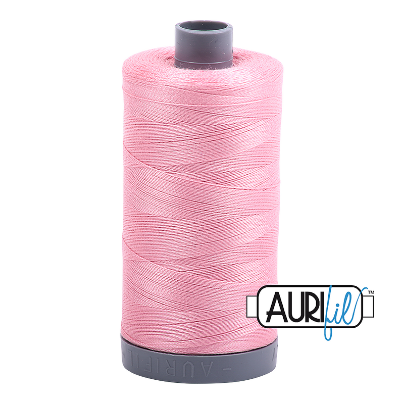 Aurifil Mako 28wt Cotton 750 m (820 yd.) spool - 2425 Bright Pink