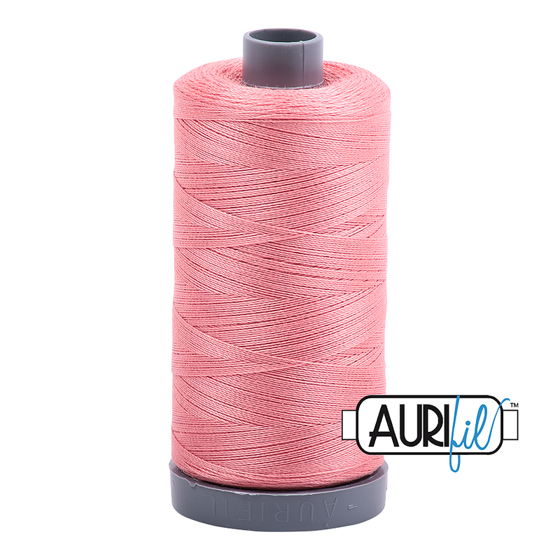 Aurifil Mako 28wt Cotton 750 m (820 yd.) spool - 2435 Peachy Pink