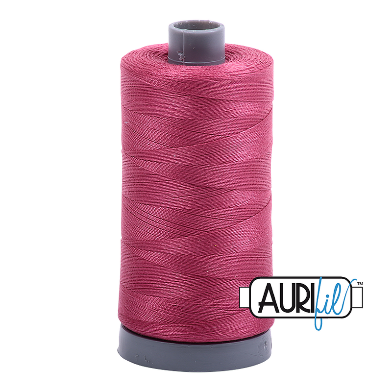 Aurifil Mako 28wt Cotton 750 m (820 yd.) spool - 2455 Medium Carmine Red