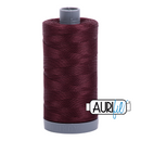Aurifil Mako 28wt Cotton 750 m (820 yd.) spool - 2468 Dark Wine
