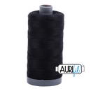 Aurifil Mako 28wt Cotton 750 m (820 yd.) spool - 2692 Black