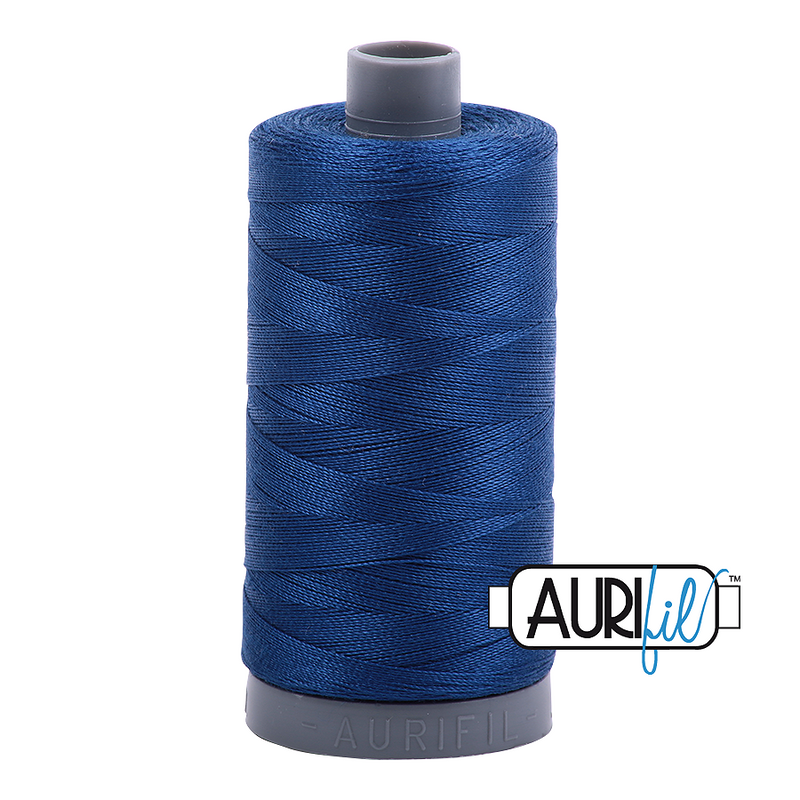 Aurifil Mako 28wt Cotton 750 m (820 yd.) spool - 2780 Dark Delft Blue