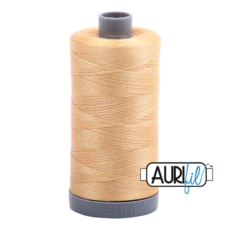 Aurifil Mako 28wt Cotton 750 m (820 yd.) spool - 5001 Ocher Yellow