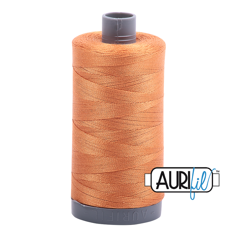 Aurifil Mako 28wt Cotton 750 m (820 yd.) spool - 5009 Medium Orange