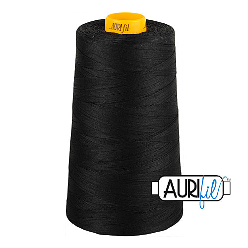 Aurifil Mako 40wt 3-ply Cotton 3000 m (3250 yd.) cone - 2692 Black<br><font color = red>Please note, this thread is not available in-store, but will be ordered for you.</font>