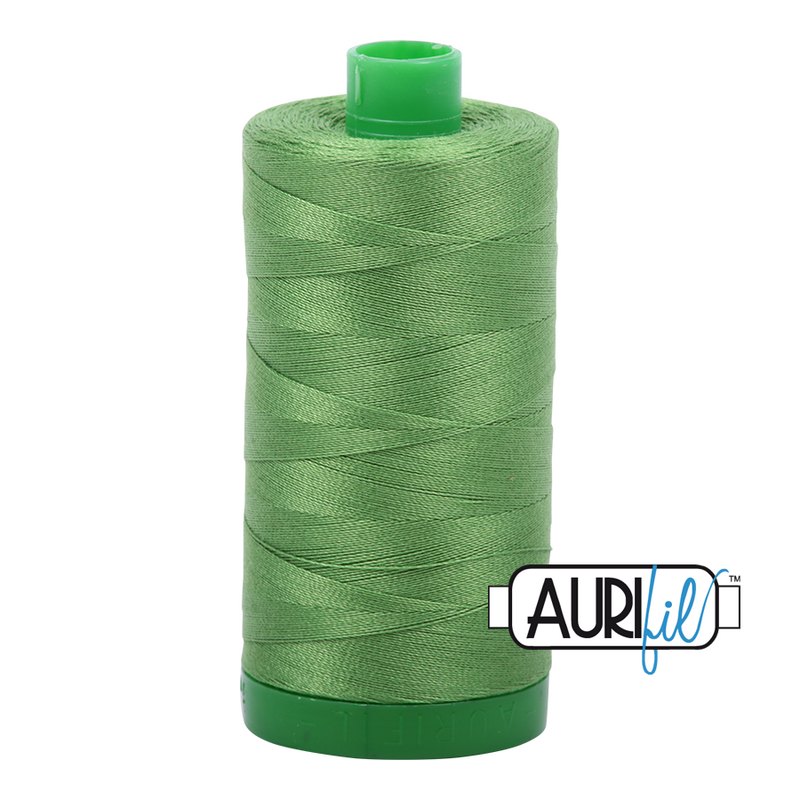 Aurifil Mako 40wt 2-ply Cotton 1000 m (1094 yd.) spool - 1114 Grass Green