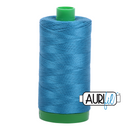 Aurifil Mako 40wt 2-ply Cotton 1000 m (1094 yd.) spool - 1125 Medium Teal