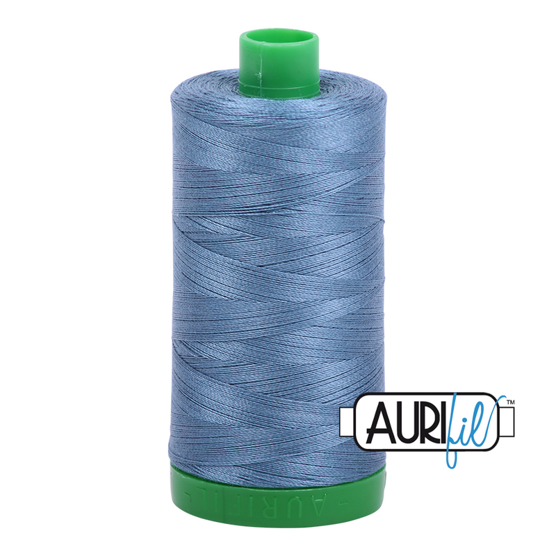Aurifil Mako 40wt 2-ply Cotton 1000 m (1094 yd.) spool - 1126 Blue Grey