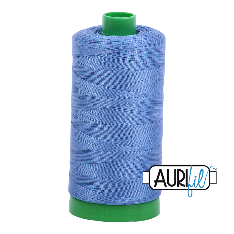 Aurifil Mako 40wt 2-ply Cotton 1000 m (1094 yd.) spool - 1128 Light Blue Violet