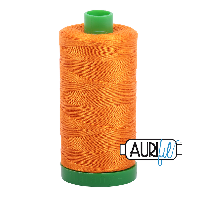 Aurifil Mako 40wt 2-ply Cotton 1000 m (1094 yd.) spool - 1133 Bright Orange