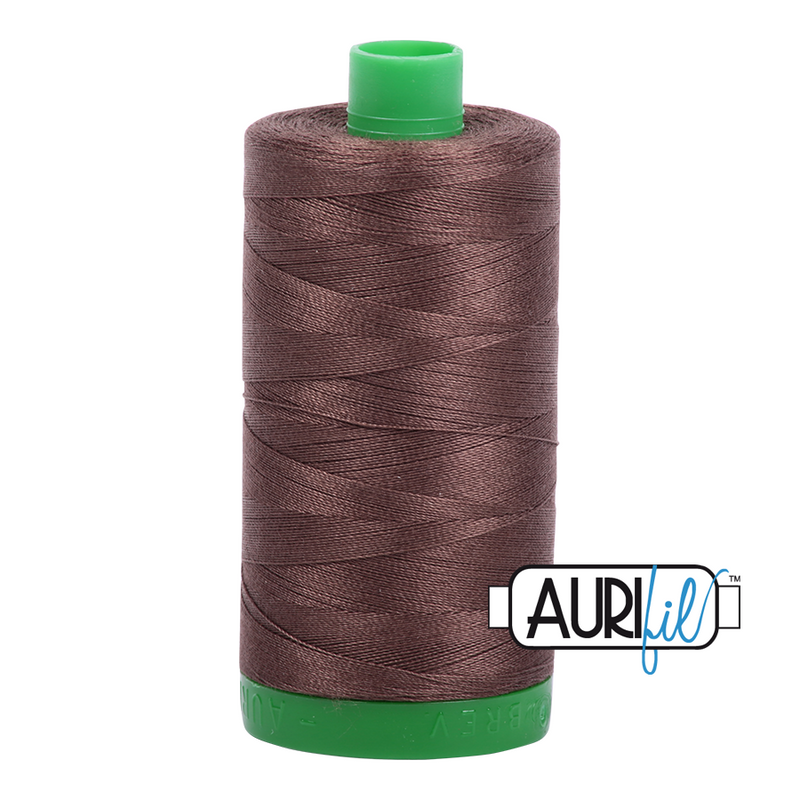 Aurifil Mako 40wt 2-ply Cotton 1000 m (1094 yd.) spool - 1140 Bark