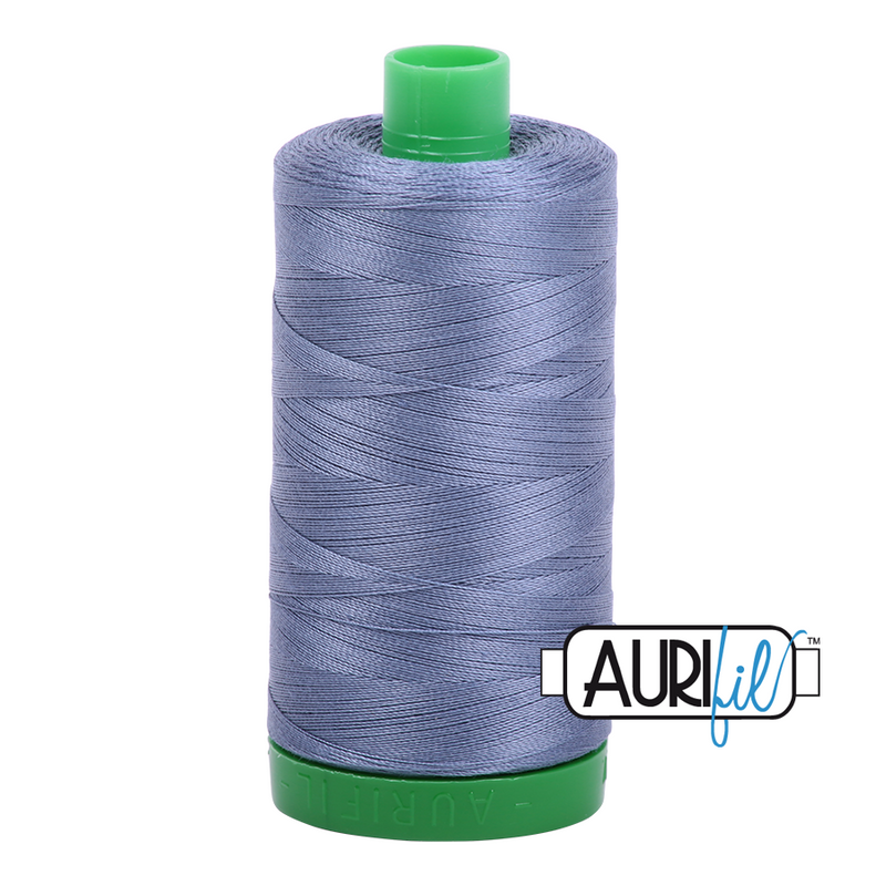 Aurifil Mako 40wt 2-ply Cotton 1000 m (1094 yd.) spool - 1248 Dark Grey Blue