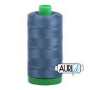 Aurifil Mako 40wt 2-ply Cotton 1000 m (1094 yd.) spool - 1310 Medium Blue Grey