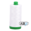 Aurifil Mako 40wt 2-ply Cotton 1000 m (1094 yd.) spool - 2021 Natural White