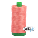 Aurifil Mako 40wt 2-ply Cotton 1000 m (1094 yd.) spool - 2225 Salmon