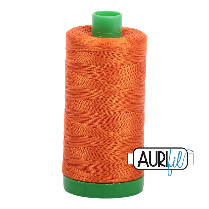 Aurifil Mako 40wt 2-ply Cotton 1000 m (1094 yd.) spool - 2235 Orange