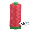 Aurifil Mako 40wt 2-ply Cotton 1000 m (1094 yd.) spool - 2255 Dark Red Orange