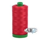 Aurifil Mako 40wt 2-ply Cotton 1000 m (1094 yd.) spool - 2265 Lobster Red