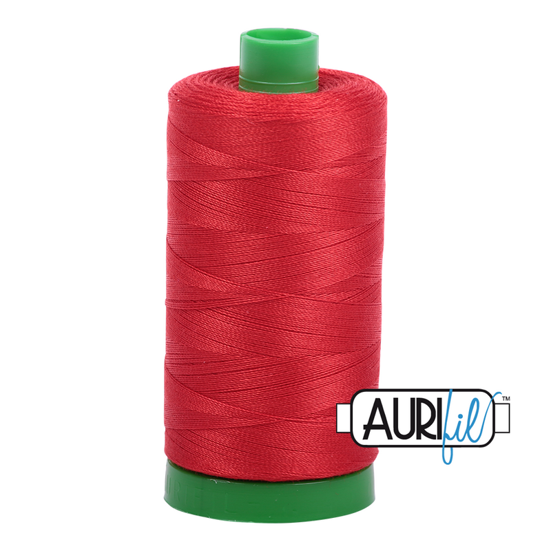 Aurifil Mako 40wt 2-ply Cotton 1000 m (1094 yd.) spool - 2270 Paprika