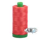 Aurifil Mako 40wt 2-ply Cotton 1000 m (1094 yd.) spool - 2277 Light Red Orange