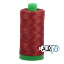 Aurifil Mako 40wt 2-ply Cotton 1000 m (1094 yd.) spool - 2355 Rust