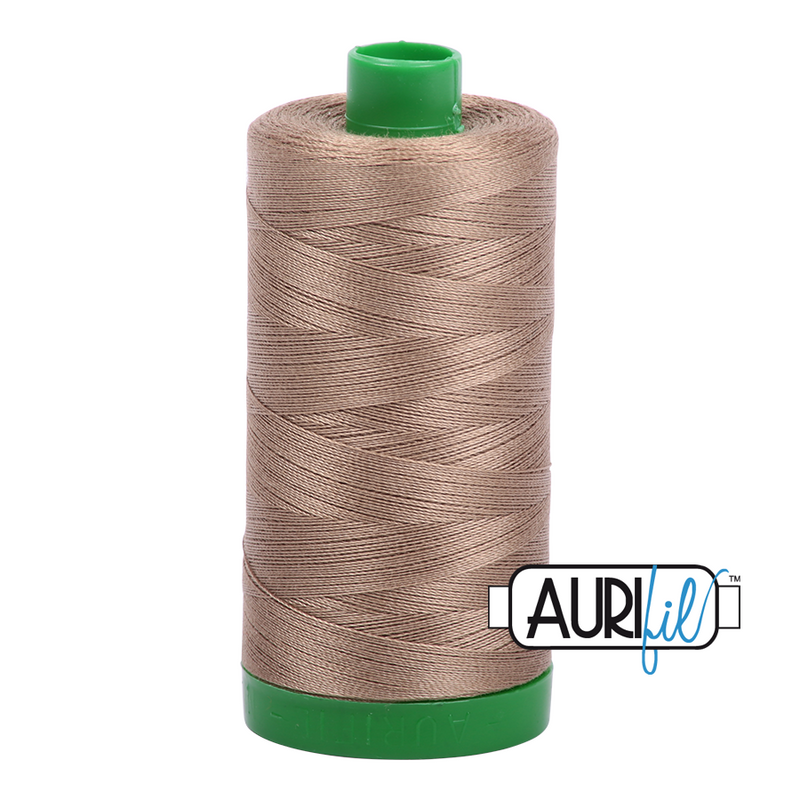 Aurifil Mako 40wt 2-ply Cotton 1000 m (1094 yd.) spool - 2370 Sandstone