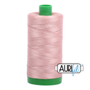 Aurifil Mako 40wt 2-ply Cotton 1000 m (1094 yd.) spool - 2375 Antique Blush