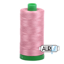 Aurifil Mako 40wt 2-ply Cotton 1000 m (1094 yd.) spool - 2445 Victorian Rose