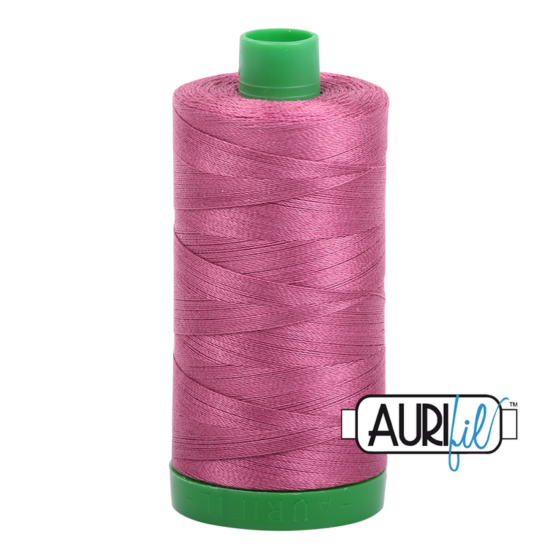 Aurifil Mako 40wt 2-ply Cotton 1000 m (1094 yd.) spool - 2450 Rose