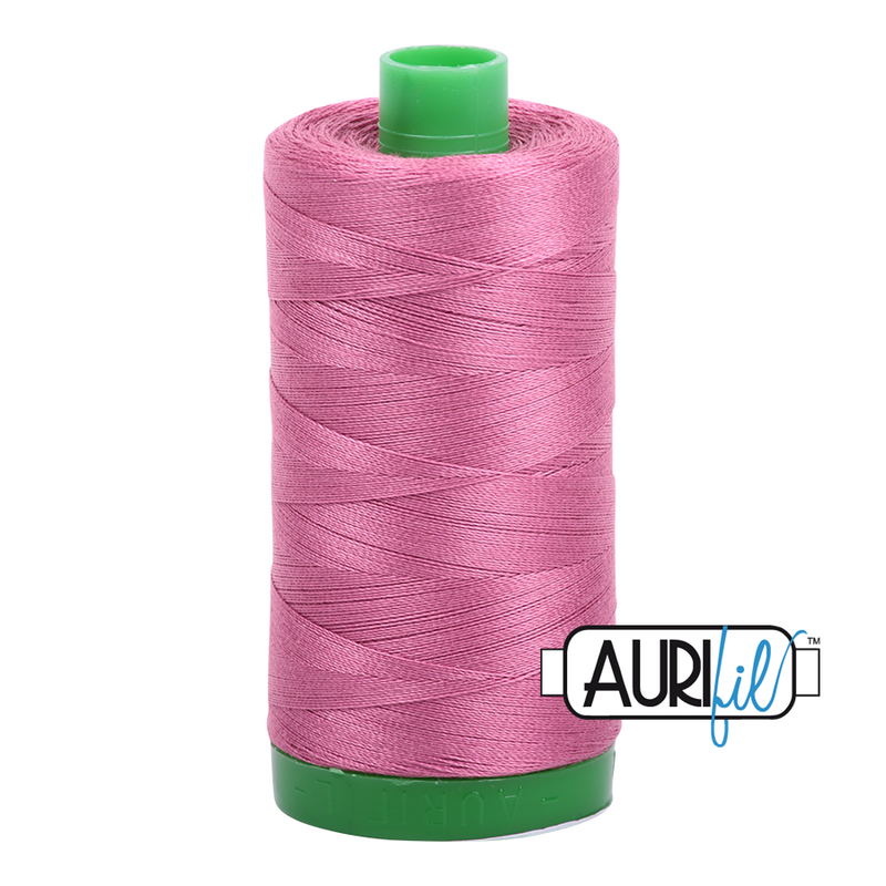 Aurifil Mako 40wt 2-ply Cotton 1000 m (1094 yd.) spool - 2452 Dusty Rose