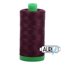 Aurifil Mako 40wt 2-ply Cotton 1000 m (1094 yd.) spool - 2465 Very Dark Brown
