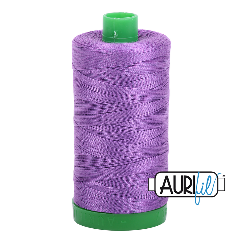 Aurifil Mako 40wt 2-ply Cotton 1000 m (1094 yd.) spool - 2540 Medium Lavender
