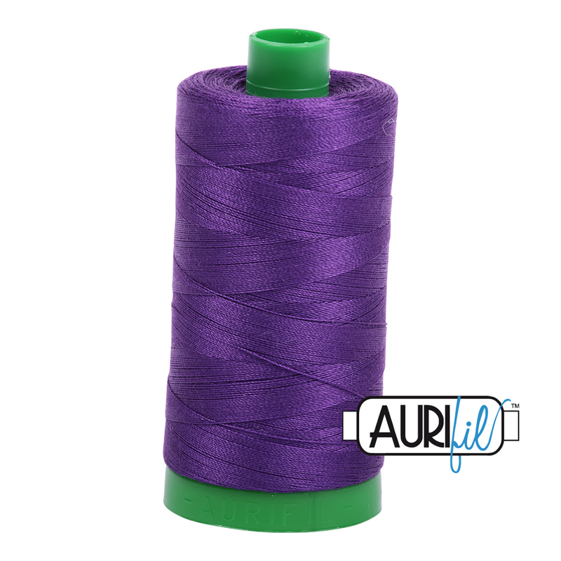 Aurifil Mako 40wt 2-ply Cotton 1000 m (1094 yd.) spool - 2545 Medium Purple