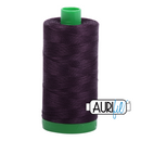 Aurifil Mako 40wt 2-ply Cotton 1000 m (1094 yd.) spool - 2570 Aubergine