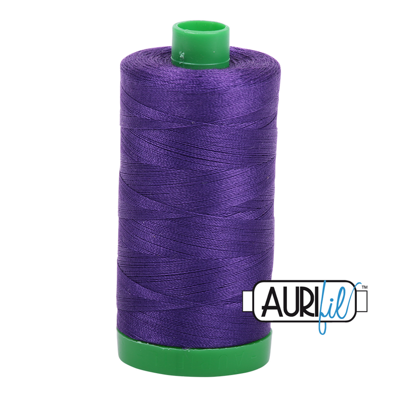 Aurifil Mako 40wt 2-ply Cotton 1000 m (1094 yd.) spool - 2582 Dark Violet