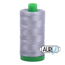 Aurifil Mako 40wt 2-ply Cotton 1000 m (1094 yd.) spool - 2605 Grey