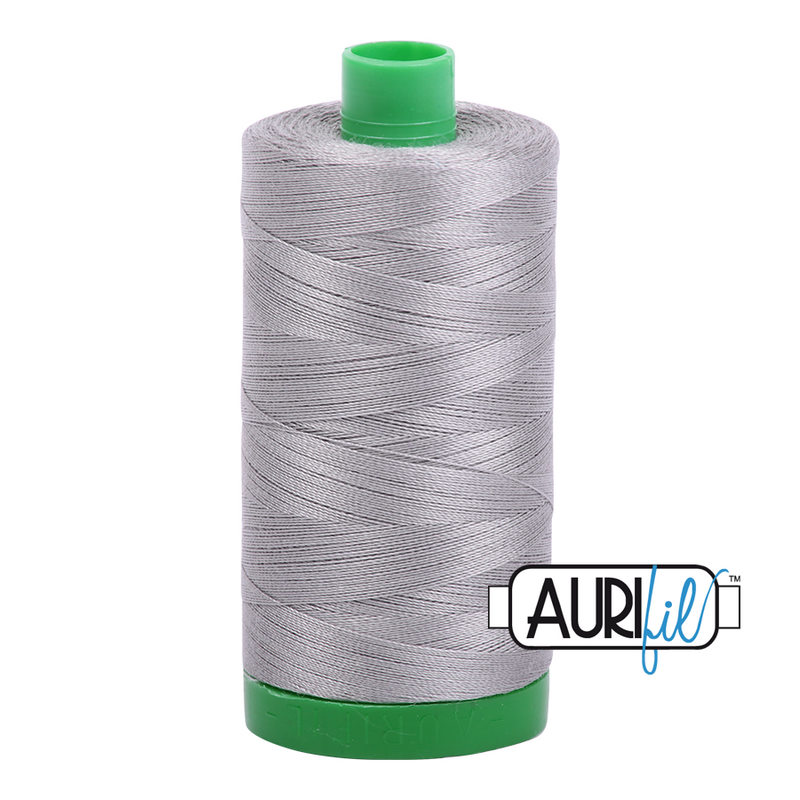 Aurifil Mako 40wt 2-ply Cotton 1000 m (1094 yd.) spool - 2620 Stainless Steel