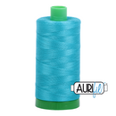 Aurifil Mako 40wt 2-ply Cotton 1000 m (1094 yd.) spool - 2810 Turquoise