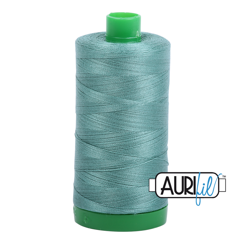 Aurifil Mako 40wt 2-ply Cotton 1000 m (1094 yd.) spool - 2850 Medium Juniper