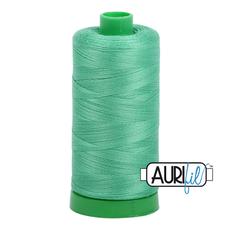 Aurifil Mako 40wt 2-ply Cotton 1000 m (1094 yd.) spool - 2860 Light Emerald